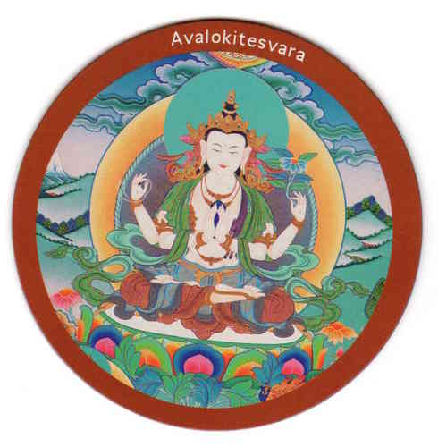 Buddhamagnet mit Avalokiteshvara Buddha