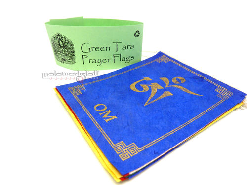 Grüne Tara Gebetsfahnen aus Papier
