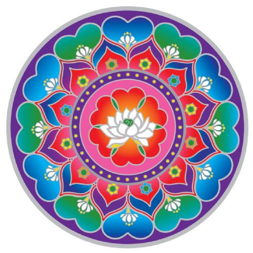 Fensterbild - Lotus Heart Mandala