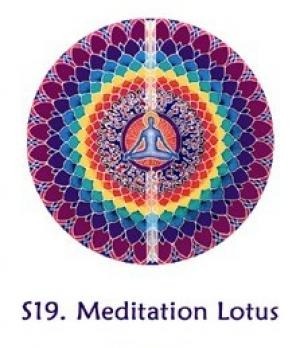 Fensterbild - Meditation Lotus